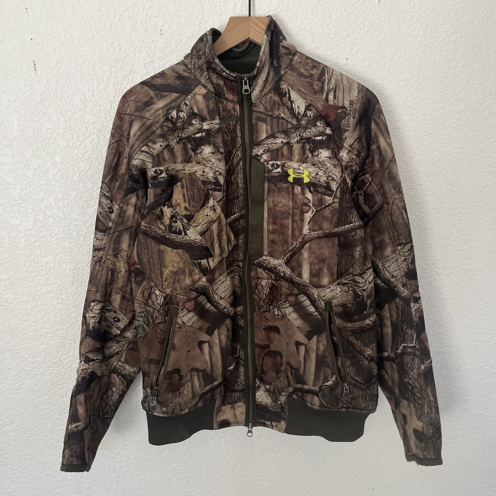 Men's Under Armour Realtree Camo Scent Control Fleece Jacket Size Medium Hunting